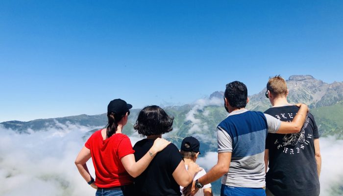 family photo sea of clouds